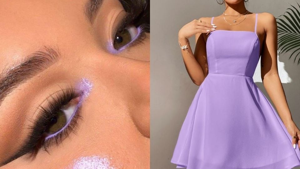 El maquillaje perfecto para tu vestido lila