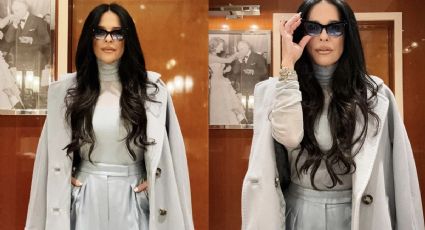 El elegante conjunto gris de Martha Debayle que puedes usar en Año Nuevo