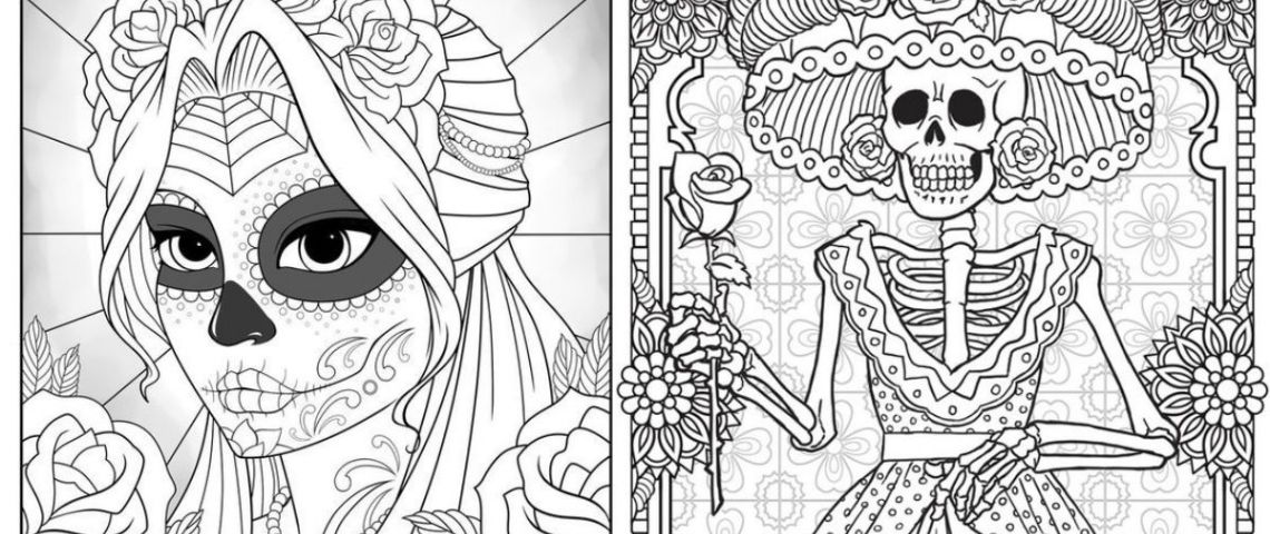 Día de Muertos 2024: dibujos de Catrinas para imprimir y colorear