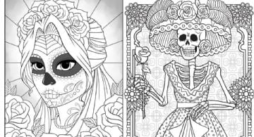 Día de Muertos 2024: dibujos de Catrinas para imprimir y colorear