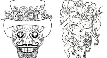 Día de Muertos 2024: dibujos de calaveras para imprimir y colorear