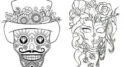 Día de Muertos 2024: dibujos de calaveras para imprimir y colorear