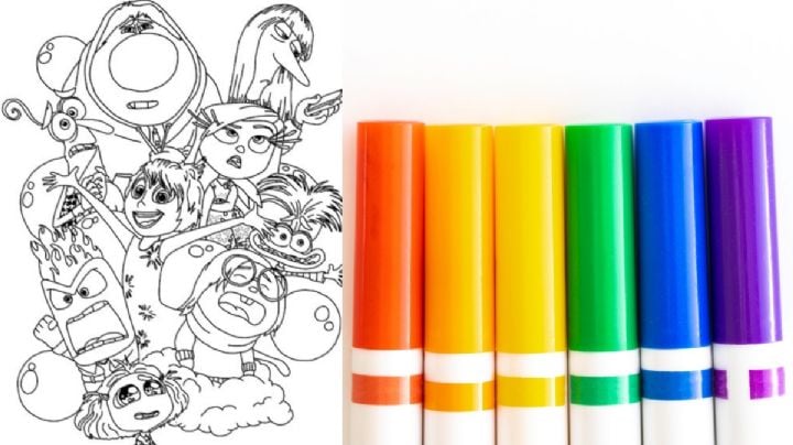 5 dibujos para colorear de todos los personajes de 'Intensamente 2'