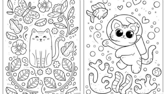 Dibujos de gatitos: 4 ideas para imprimir y colorear