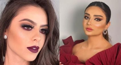 Ideas de maquillaje elegante y bonito para vestidos color vino