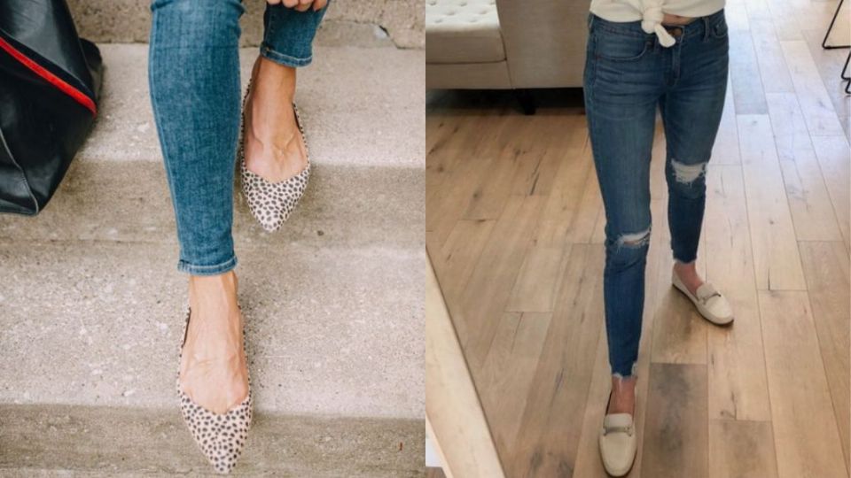 Los flats, los mejores zapatos para combinar con los olvidados skinny jeans