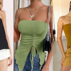 5 formas de combinar una blusa strapless y lucir a la moda