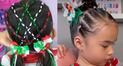 3 peinados fáciles para niñas con moños para festivales del 15 de septiembre, "Grito de Independencia"