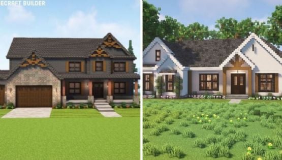 Dibujos para construir una casa moderna en Minecraft