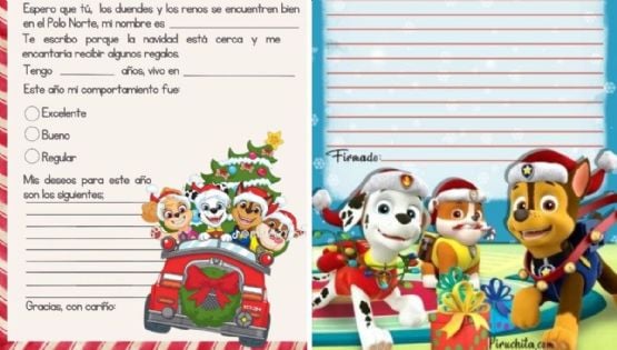 Plantillas de cartas de Reyes Magos de Paw Patrol para imprimir