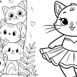 Día del Gato: 5 dibujos de michis para colorear e imprimir